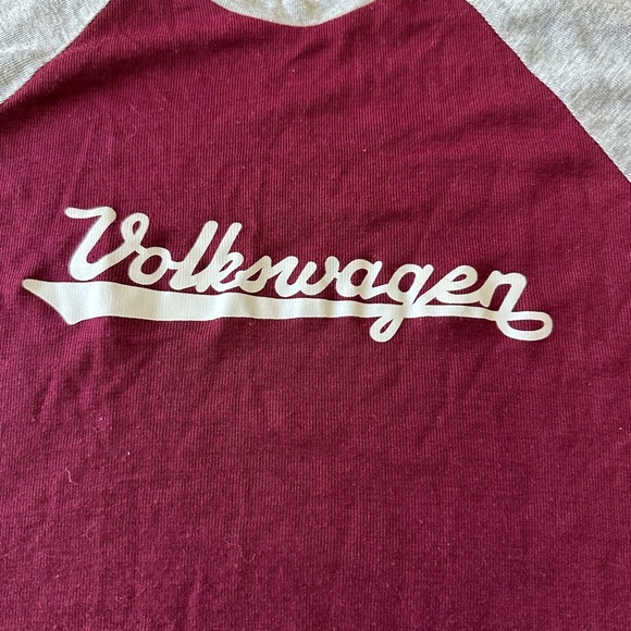 Volkswagen Baseball Jersey in Maroon and Grey - Picture 3 of 5